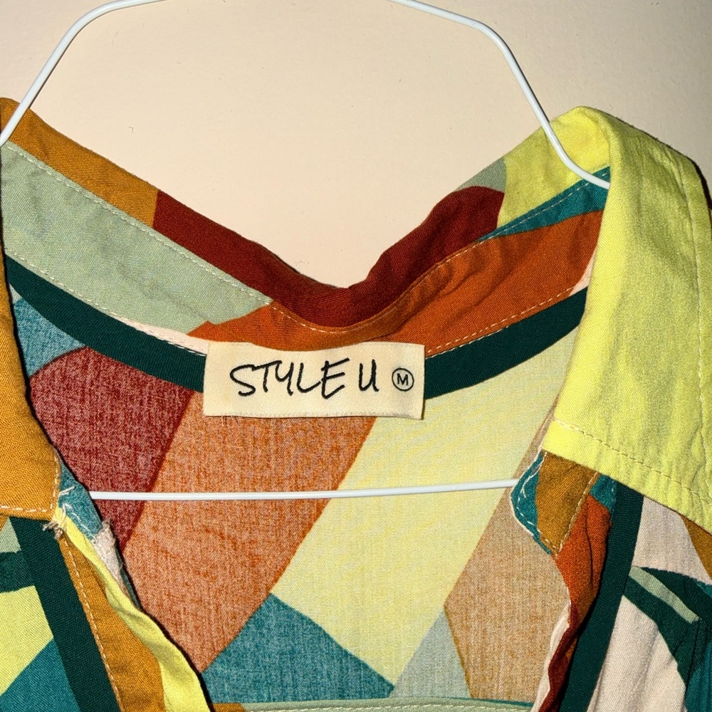 Colorful Geometric Pattern Dress - Picture 3 of 5